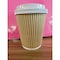 Karat Ripple Hot Cups, 8 oz, Kraft/White, 500PK C-KRC508 - alternate 5